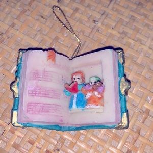 🎄Vintage Justen Christmas silent night story mini ceramic ornament 🎄